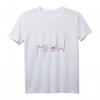 Graphic Meow - Lustiges minimalistisches Katzenliebhaber T-Shirt für Casual und Freizeit