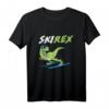 Skirex T-Rex Ski Fahrer Dino Geschenk T-Shirt – Lustiges Winterurlaub & Skifahrer Geschenk für Männer, Frauen & Kinder