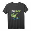 Skirex T-Rex Ski Fahrer Dino Geschenk T-Shirt – Lustiges Winterurlaub & Skifahrer Geschenk für Männer, Frauen & Kinder
