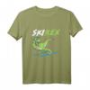 Skirex T-Rex Ski Fahrer Dino Geschenk T-Shirt – Lustiges Winterurlaub & Skifahrer Geschenk für Männer, Frauen & Kinder
