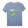 Skirex T-Rex Ski Fahrer Dino Geschenk T-Shirt – Lustiges Winterurlaub & Skifahrer Geschenk für Männer, Frauen & Kinder