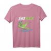 Skirex T-Rex Ski Fahrer Dino Geschenk T-Shirt – Lustiges Winterurlaub & Skifahrer Geschenk für Männer, Frauen & Kinder