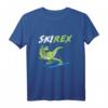 Skirex T-Rex Ski Fahrer Dino Geschenk T-Shirt – Lustiges Winterurlaub & Skifahrer Geschenk für Männer, Frauen & Kinder