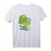Lustiges Dinosaurier fährt Ski T-Shirt - Perfektes Geschenk für Skifahrer, Dino-Fans und Après-Ski Party