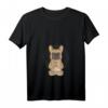 Damen Frenchie Meditation - Französische Bulldogge Yoga Mandala T-Shirt mit V-Ausschnitt für Hunde- und Yoga-Liebhaber