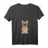 Damen Frenchie Meditation - Französische Bulldogge Yoga Mandala T-Shirt mit V-Ausschnitt für Hunde- und Yoga-Liebhaber