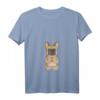 Damen Frenchie Meditation - Französische Bulldogge Yoga Mandala T-Shirt mit V-Ausschnitt für Hunde- und Yoga-Liebhaber