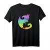 Katze Yin Yang Rainbow Yoga Meditation Balance LGBT Pride T-Shirt – Inklusive, Beruhigend & Unterstützend für Yoga, Meditation & LGBT-Gemeinschaft