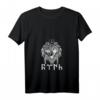 Damen Spirituelles T-Shirt mit Türkischer Inschrift, V-Ausschnitt - Ethnische, Kulturelle und Magische Symbologie