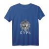 Damen Spirituelles T-Shirt mit Türkischer Inschrift, V-Ausschnitt - Ethnische, Kulturelle und Magische Symbologie