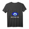 Damen Mach Kein Auge Nazar Evil Eye Amulett T-Shirt mit V-Ausschnitt – Schutzsymbol für Türkei-Reisen & Kulturelle Anlässe