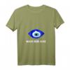 Damen Mach Kein Auge Nazar Evil Eye Amulett T-Shirt mit V-Ausschnitt – Schutzsymbol für Türkei-Reisen & Kulturelle Anlässe