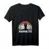 Damen Yoga T-Shirt mit Namaste Lotus Blume Meditation - Vintage Spirituell V-Ausschnitt, Leichtes und Bequemes Design