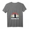 Damen Yoga T-Shirt mit Namaste Lotus Blume Meditation - Vintage Spirituell V-Ausschnitt, Leichtes und Bequemes Design