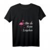 Damen Party Feiern Saufen Wein Sekt Flamingo T-Shirt mit V-Ausschnitt - Perfektes Outfit für Mädelsabend & Junggesellinnenabschied