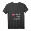 Damen Party Feiern Saufen Wein Sekt Flamingo T-Shirt mit V-Ausschnitt - Perfektes Outfit für Mädelsabend & Junggesellinnenabschied