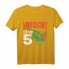 Kinder Dinosaurier T-Shirt - Vorsicht ich bin schon 5 Dinosaurier T Rex zum Geburtstag & Dino-Fans Geschenk
