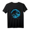 Jurassic World Black and Blue Cracked Logo T-Shirt - Offiziell lizenzierte Dinosaurier-Kleidung für Fans
