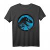 Jurassic World Black and Blue Cracked Logo T-Shirt - Offiziell lizenzierte Dinosaurier-Kleidung für Fans