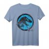 Jurassic World Black and Blue Cracked Logo T-Shirt - Offiziell lizenzierte Dinosaurier-Kleidung für Fans
