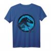 Jurassic World Black and Blue Cracked Logo T-Shirt - Offiziell lizenzierte Dinosaurier-Kleidung für Fans