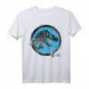 Jurassic World Black and Blue Cracked Logo T-Shirt - Offiziell lizenzierte Dinosaurier-Kleidung für Fans