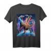 Space Cat Riding Dinosaur T rex Laser Eyes UFO - Lustiges Tier T-Shirt für Katzen- und Dinosaurierfans, perfekt für Geburtstage, Weihnachten & Halloween