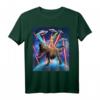 Space Cat Riding Dinosaur T rex Laser Eyes UFO - Lustiges Tier T-Shirt für Katzen- und Dinosaurierfans, perfekt für Geburtstage, Weihnachten & Halloween