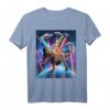 Space Cat Riding Dinosaur T rex Laser Eyes UFO - Lustiges Tier T-Shirt für Katzen- und Dinosaurierfans, perfekt für Geburtstage, Weihnachten & Halloween