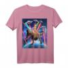 Space Cat Riding Dinosaur T rex Laser Eyes UFO - Lustiges Tier T-Shirt für Katzen- und Dinosaurierfans, perfekt für Geburtstage, Weihnachten & Halloween