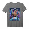 Space Cat Riding Dinosaur T rex Laser Eyes UFO - Lustiges Tier T-Shirt für Katzen- und Dinosaurierfans, perfekt für Geburtstage, Weihnachten & Halloween