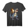 Katze Riding Dinosaurier T Rex T-Shirt – Lustiges Tier-Design für Katzen- und Dinosaurierliebhaber, perfekt als Geschenk für Kinder, Jugendliche und Erwachsene