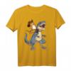 Katze Riding Dinosaurier T Rex T-Shirt – Lustiges Tier-Design für Katzen- und Dinosaurierliebhaber, perfekt als Geschenk für Kinder, Jugendliche und Erwachsene