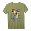 Katze Riding Dinosaurier T Rex T-Shirt – Lustiges Tier-Design für Katzen- und Dinosaurierliebhaber, perfekt als Geschenk für Kinder, Jugendliche und Erwachsene