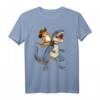 Katze Riding Dinosaurier T Rex T-Shirt – Lustiges Tier-Design für Katzen- und Dinosaurierliebhaber, perfekt als Geschenk für Kinder, Jugendliche und Erwachsene
