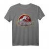 Jurassic Park Classic Chrome Logo T-Rex T-Shirt - Offiziell lizenzierte Dinosaurier Fanbekleidung