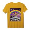 Rainbow Laser Eye Space Cat Riding T-Rex T-Shirt – Lustiges Tier- und Dinosaurier-Motiv für Trendsetter