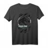 Jurassic Park Slashed White Glow T-Rex Logo T-Shirt - Lizenziertes Dinosaurier-Design für Fans