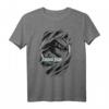 Jurassic Park Slashed White Glow T-Rex Logo T-Shirt - Lizenziertes Dinosaurier-Design für Fans