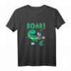 Kinder Dinosaurier T-Shirt zum 6. Geburtstag - Niedliches Dino T-Rex Roar Geschenk für Jungen und Mädchen