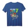 Kinder Geburtstagsshirt 7 Jahre Jungen Dinosaurier T-Rex - Lustiges Dino T-Shirt für Geburtstags- und Einschulungsgeschenke