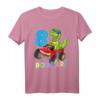 8 Jahre Junge Dino Shirt mit Monster Truck & T-Rex Motiv – Perfektes Geburtstagsshirt für Dino- und Truck-Fans