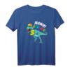 Kinder Geburtstag Dinosaurier T-Rex 5 Jahre Jungen T-Shirt – Lustiges Dino Geschenk für den 5. Geburtstag, Kindergarten & Dino-Fans