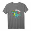Kinder Geburtstag Dinosaurier T-Rex 5 Jahre Jungen T-Shirt – Lustiges Dino Geschenk für den 5. Geburtstag, Kindergarten & Dino-Fans