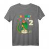 Kinder Rawr I'm 2 Dinosaur Geburtstags T-Shirt – Perfektes Dino-Themenparty-Outfit für 2-Jährige Jungen und Mädchen