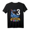 Kinder 3rd Birthday Shirt - Dinosaurier T-Rex Geburtstagsshirt für kleine Geburtstagskinder, Jungen & Mädchen, Party Outfit für 3 Jahre