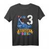Kinder 3rd Birthday Shirt - Dinosaurier T-Rex Geburtstagsshirt für kleine Geburtstagskinder, Jungen & Mädchen, Party Outfit für 3 Jahre