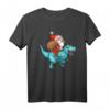 Santa Riding Dinosaurier T Rex - Lustiges Weihnachtshemd für Kinder, Dinosaurierliebhaber und Familiengeschenke für Weihnachten