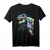 Jurassic World Rainbow T-Rex Portrait T-Shirt - Offiziell lizenziertes Dinosaurier Fanshirt