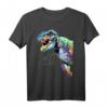 Jurassic World Rainbow T-Rex Portrait T-Shirt - Offiziell lizenziertes Dinosaurier Fanshirt